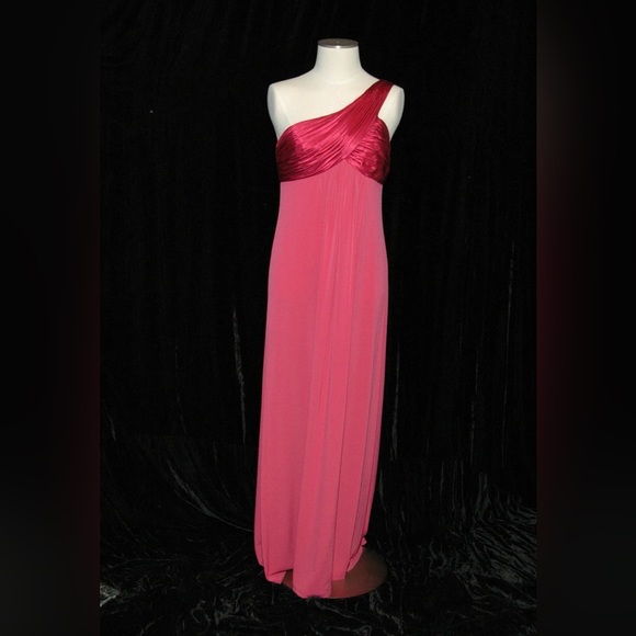 David's Bridal Dresses & Skirts - David’s Bridal One-Shoulder Gown Sz 12 – Rose Red